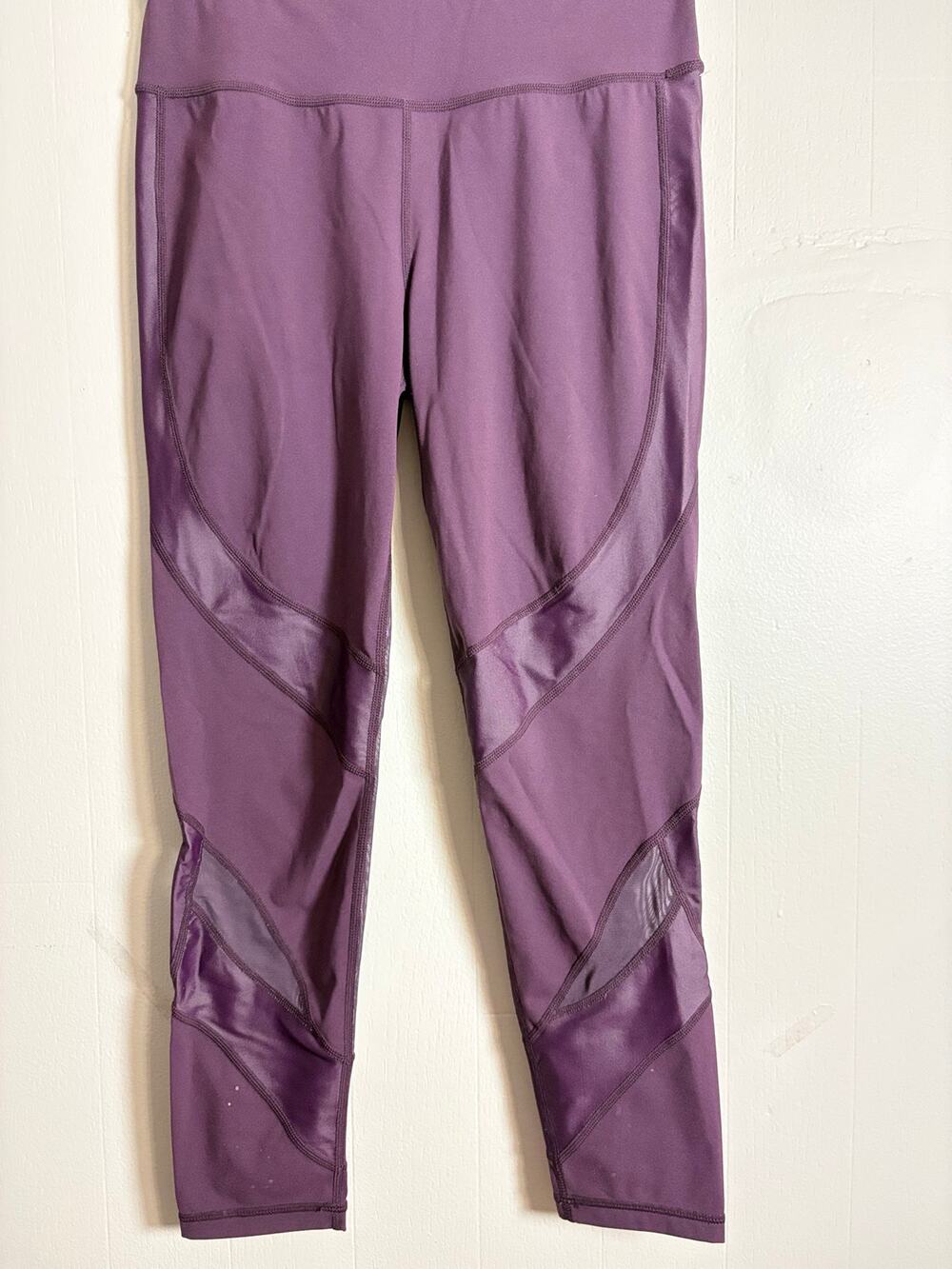 Sweaty Betty London The Power Size Small Dark Purple Mesh Mixed Material Legging